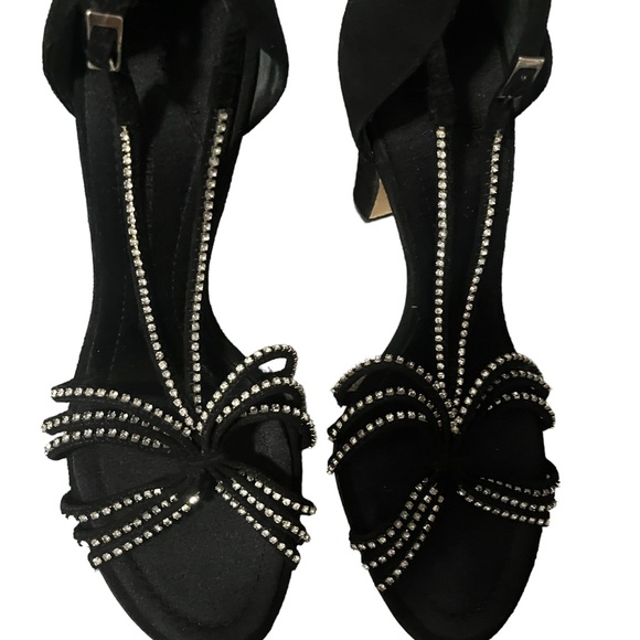 GIUSEPPE ZANOTTI Black Suede embellished Heels - Picture 7 of 10